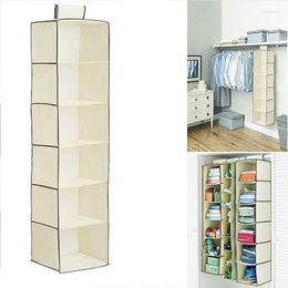 Storage Boxes Non-Woven Fabric Hanging Wardrobe Holder Cabinets Bag Home Decor Large Capacity Clothing Organiser Multi-Layer