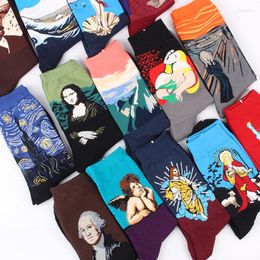 Men's Socks Male World Famous Painting Personality Literature And Art Return To Ancient TimesWorld Series