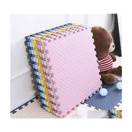 Baby Rugs Playmats 24Pcs/Lot Play Mat Plain Colour Puzzle Mats Eva Foam Kids Jigsaw 31X31X11Cm For Bedroom Protective Floor Tiles 2 Dh6Uf