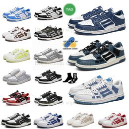 Casual AIVIIRI Running Shoes Bone Skel Top Low OG Wholesale 2022 Mens Womens Flouresence Yellow Black White Navy Blue Light Grey Pink Brown Sneakers Trainers Eur 36-44
