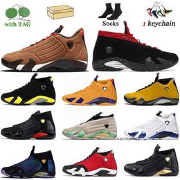 2023 Casual 14s Mens Authentic Jumpman 14 Basketball Shoes Fashion Sneakers Winterized Archaeo Brown Fortune Red Lipstick DOERNBECHER University Gold