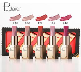 PUDAIER Water IMPRESIￓN LￍCULO LIPLOS METALIC MATE Matte Lipstick for Lips Makeup Long Dure Nude Glossy Lip Gloss Cosmetic6695207