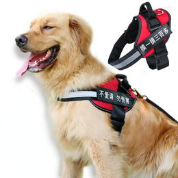 Dog Collars Vest-style Harness Comfortable Adjustable With Handle Stainless Steel Ring Nylon Collar Leash Pet Walking Accessories 2022