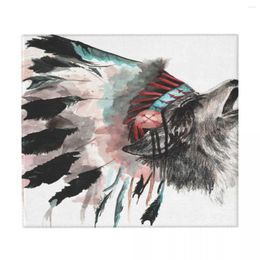 Table Mats Dish Drying Mat For Kitchen Drainer Wolf With Headdress Microfiber Cushion Pad Dinnerware