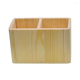 Storage Bottles Premium Simple Pine Wood Desk Pen Pencil Holder Cup Stand Stationery Box Office Home Supplies Organisers