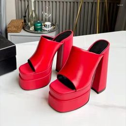 Sandals Spring Summer Outdoor Casual Shoes Women Open Square Toe High Chunky Heel Sandal Slipper Platform Size 10.5