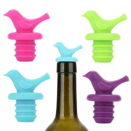 Bird shape wine bottle stopper Bar tools silicone creative red wine bottles stoppers