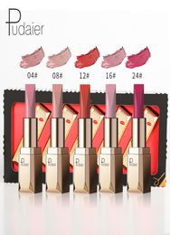 PUDAIER Water IMPRESIÓN LÍCULO LIPLOS METALIC MATE Matte Lipstick for Lips Makeup Long Dure Nude Glossy Lip Gloss Cosmetic8562666