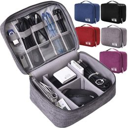 Briefcases Portable Travel Cable Bag Digital USB Gadget Electronics Organiser Charger Wires Cosmetic Zipper Storage Pouch Kit Case