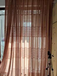 Curtain Customised Chinese Style Gauze Curtains Bedroom Jacquard Living Room Study Teahouse Retro