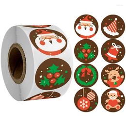 Gift Wrap 100-500Pcs Merry Christmas Stickers Theme Seal Labels For DIY Baking Package Envelope Stationery Decor