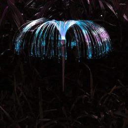 Solar Jellyfish Lawn Stake Lights Waterproof RGB Color Changing Outdoor Ground Lamp Landscape Lighting Decoration