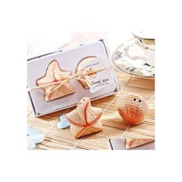 Party Favor Wedding Favors 200 Pieces/Lot Wholesale Beach Style Seashell And Starfish Salt Pepper Shakers Gifts Sn011 Drop Delivery Dhkxb