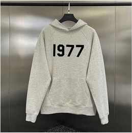 Men's Hoodies High Street Fashion Brand Essential Mens Tracksuits Autumn and Winter New 1977 Flocking Digital Printing Sports Leisure Suit 2023 Fof7