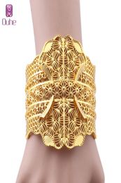 Cadena de color dorada Link de pulseras gruesas brazaletes para mujeres Accesorios de boda de joyer￭a vintage 6338293