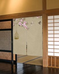 Curtain Window Treatments Flower Bird Tree Short Kitchen Door Curtain Japanese Style Cafe Restaurant Decoration Partition Curtain 221208 221208