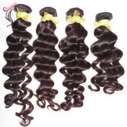 Unprocessed natural raw Vietnamese loose bouncy curly human hair weft 4pcs/lot original Lustre