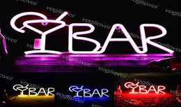 LED Neon Sign String Light 8 Model Letter Shape Bar Wall Hanging 3D Holiday Lighting With Controller For Family Party Bedroom Deco4737303