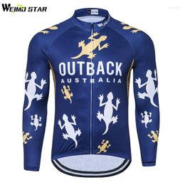 Racing Jackets WEIMOSTAR Brand Long Sleeve Men Cycling Jersey Autumn/Spring Polyester Ropa Ciclismo Bike Clothing For MTB Bicycle Clothes