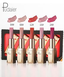 PUDAIER Water IMPRESIￓN LￍQUITO LIPLOS METALIC MATE Matte Lipstick for Lips Makeup Long Dure Nude Glossy Lip Gloss Cosmetic5394175