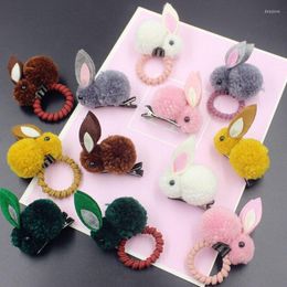 Hair Accessories Kid Girl Cute Animal Ball Ring Female Rubber Small Elastic Bands Korean Headwear Children Ornaments