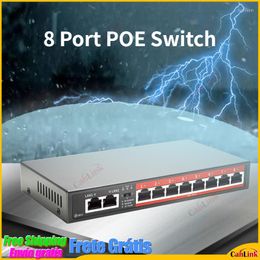 Fibre Optic Equipment Original 8 Port POE Switch 52V90W External Power Supply Ethernet Network For IP Camera & Wireless AP