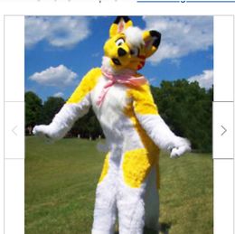Fur Husky Dog Fox Mascot Costume Fursuit Halloween Suit Fursuit