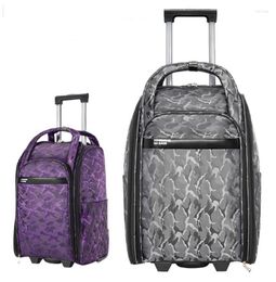 Duffel Bags Women Travel Luggage Bag With Wheels Wheeled For Trolley Oxford Large Capacity 20 InchTravel Rolling Suitcase