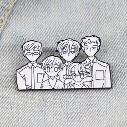 Brooches Ouran High School Host Club Enamel Pin Anime Pins Gift Manga Briefcase Badges On Backpack Brooch For Clothes