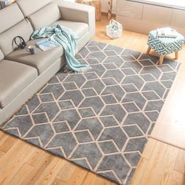 Carpets Nordic Style Geometric Pattern Carpet For Living Room Large Size Decorative Bedside Modern Type Blue
