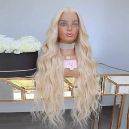 Front Blonde Human Hair 13X4 Body Wave 613 HD Lace Frontal Wig Synthetic Heat Resistant al