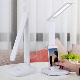 Table Lamps LED Touch Three-color Adjustment Stepless Dimming Eye Protection Desk Lamp Rechargeable USB