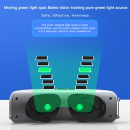 Eye Massager Vision Recovery Training Device Ems Acupressure Child Restore Myopia Glasses Green Light Protection 221208