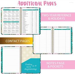 Schedule Book Delicate Texture Stationery Efficiency Manual Calendar Notepad Office Supplies