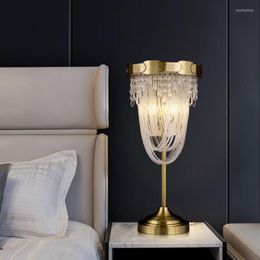 Table Lamps Simple Modern Light Luxury Lamp Living Room Bedroom Bedside Crystal Creative Study Art Reading
