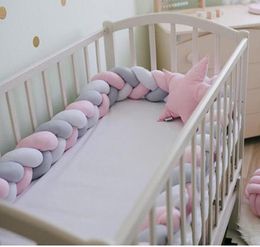 Bed Rails 1M/2M/3M/4M Infant Cradle Pillow Cushion Braid Knot Crib Protector Room Decor Tour De Lit Tresse 221209