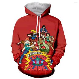 Men's Hoodies Captain Planet Funny Fashion Long Sleeves 3D Print Zipper/Hoodies/Sweatshirts/Jacket/Men/women Drop