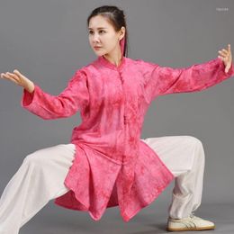 Ethnic Clothing Tai Chi Uniform Taiji Uniforms Cotton Linen Chinese Style Suit Shaolin Wushu Morning Exercise Costumes 12425