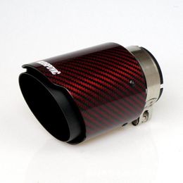 The Black And Red Single-out Carbon Fiber Scorpio Universal Car Exhaust Muffler Modification Tail Throat