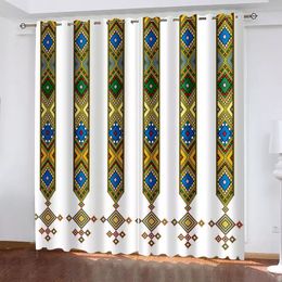 Curtain Window Treatments Bohemian Luxury Curtains for Living Room on Sale Ethiopian Traditional Design Window Curtains Saba and Telet for Bedroom 221208