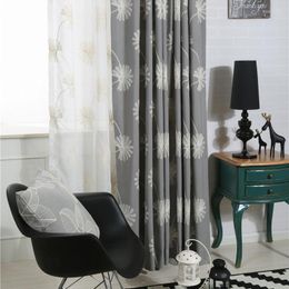 Curtain American Product Modern Simple Chinese White Gauze Rayon Embroidered Tulle Fabric Curtains For Living Dining Room Bedroom