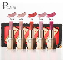 PUDAIER Water IMPRESION LￍCULO LIPLOS METALIC MATE Matte Lipstick for Lips Makeup Long Dure Nude Glossy Lip Gloss Cosmetic9674597