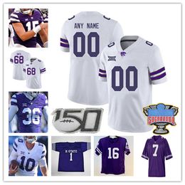 Authentic Kansas State Wildcats Football Jerseys - Durable Team Colour Fabric Featuring Howard Johnson Vaughn More