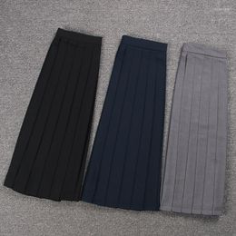 Clothing Sets School Dresses Sailor Suit Plain Pleated Skirt Jk Uniforms Cosplay College Middle Costume Black Blue Gray Short