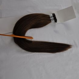 Stick I-Tip-Tip Hair Extensions 1 gram filo 200 ciocche di dritta Keratin Brasilian Hair #2 Malesia peruviano