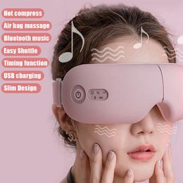 Eye Massager Smart Airbag Vibration Electric Care Instrument Compress Support Bluetooth Fatigue Massage Glasses 221208