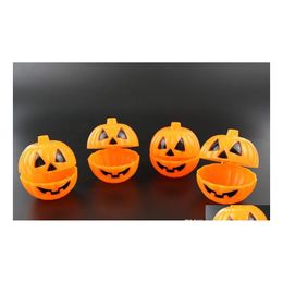 Party Favour Orange Pumpkin Bucket With Er Halloween Smile Props Easy To Carry Candy Case Mti Function Sn530 Drop Delivery Home Garde Dhzbg