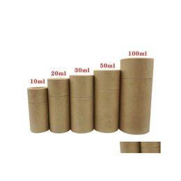 Packing Boxes Premium Kraft Cardboard Tubes Case Box Gift For Essential Oil Bottle 10Ml 100Ml Sn3099 Drop Delivery Office School Bus Dhuxq