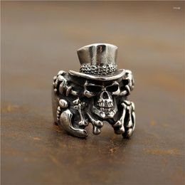 Cluster Rings National Standard 925 Sterling Silver Thai Vintage American Evil Knight Male Index Finger Ring