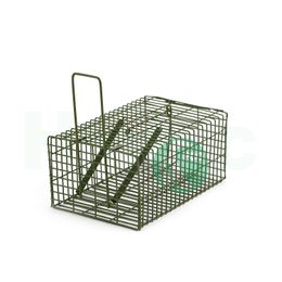 Strong Metal Trap Cage Pest Control 23cm 9in Catching Rat Auto Close Door Cath Rodent Mouse Indoor Outdoor Thick Steel Wire for Long Term Usage Spring Traps Mice Alive